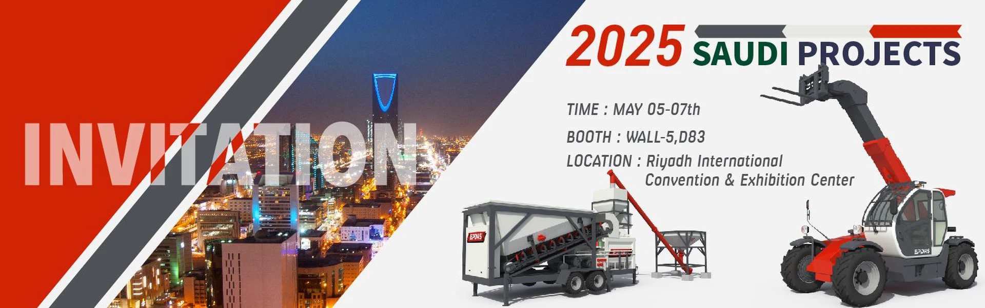 Concrete machinery exhibition in Saudi Arabia
