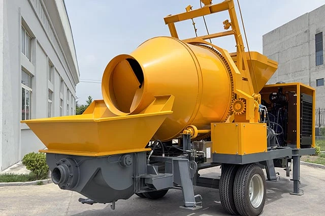 Bomba misturadora de concreto com motor diesel